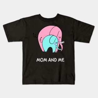 Cute Elephant Mom And Me Shirt Mother's Day Gift For Mom Kid Kids T-Shirt